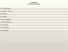 Tablet Screenshot of penningtonfuneral.com